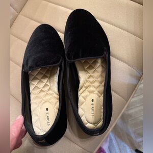 Birdies Women's Black‎ Velvet Flats